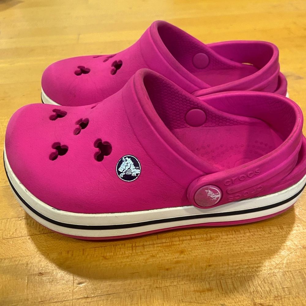 Pink Mickey Mouse CROCS kids 6/7